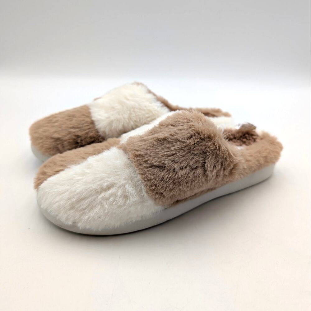 MIA Cozi Slipper Shoes Closed Toe Women's Light Brown/Cream Size US7M EU37